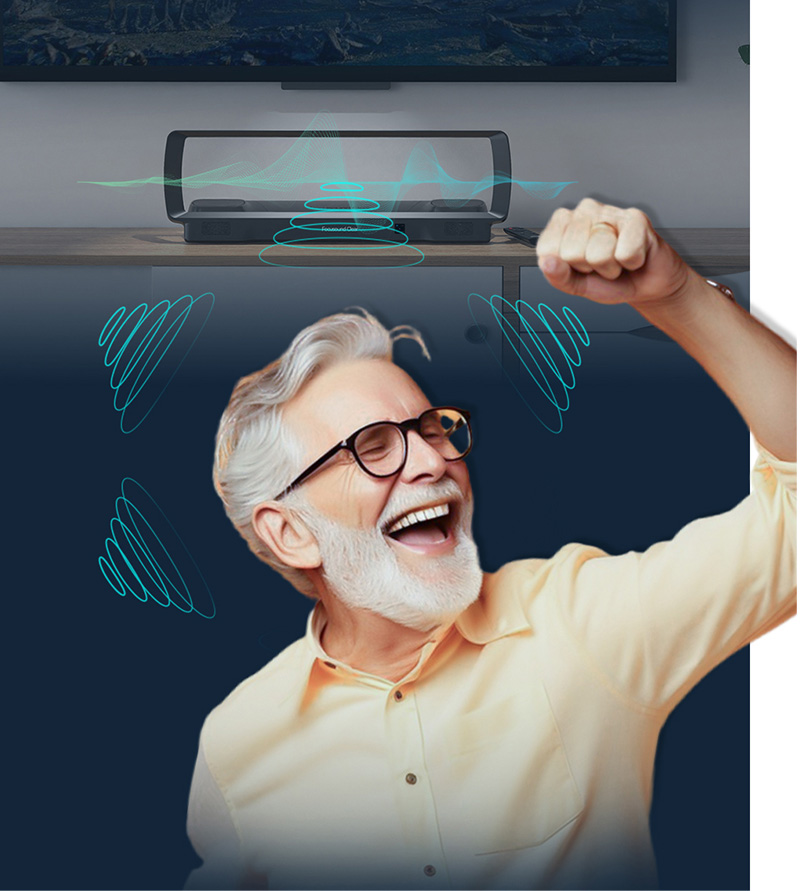 清聽聲學(xué)T2電視輔聽音箱，讓父母自由感知，自在聆聽