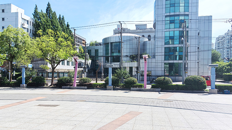 閔行區藝術館廣場安裝廣場舞定向音箱