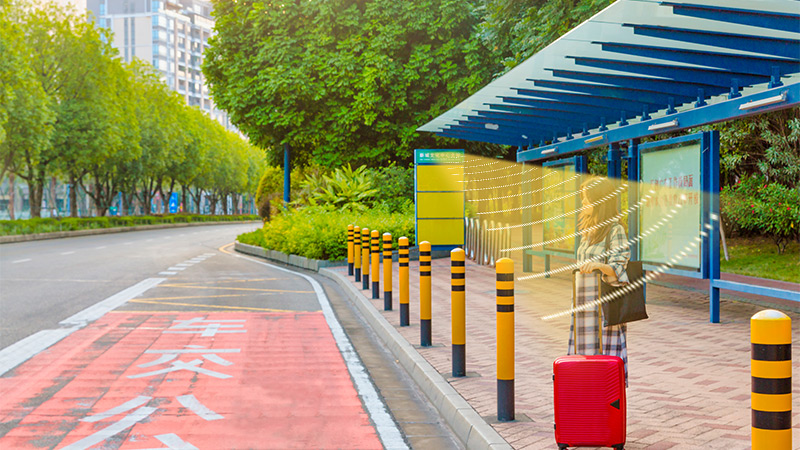 公交站臺(tái)定向音箱