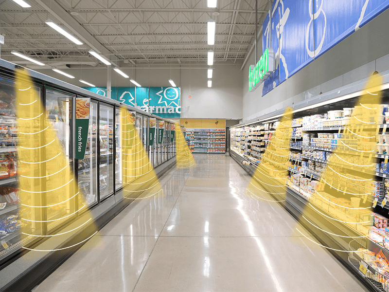 超聲定向音箱，音區(qū)獨立示意圖